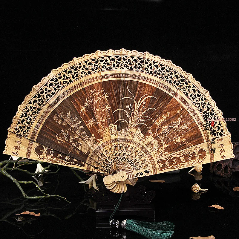 Golden Nanmu Carved Fan Mahogany Hollow Folding Fan Creative Craft Fan with Gift Box Chinese Classical Fan Photography Props
Golden Nanmu Carved Fan Mahogany Hollow Folding Fan Creative Craft Fan with Gift Box Chinese Classical Fan Photography Props