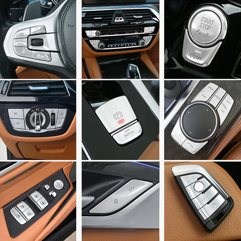 For BMW 5 Series 6GT G32 G30 2017-2021 Chrome Car Steering Wheel Buttons Switch Decorate Cover Trim Car Interior Accessories
For BMW 5 Series 6GT G32 G30 2017-2021 Chrome Car Steering Wheel Buttons Switch Decorate Cover Trim Car Interior Accessories