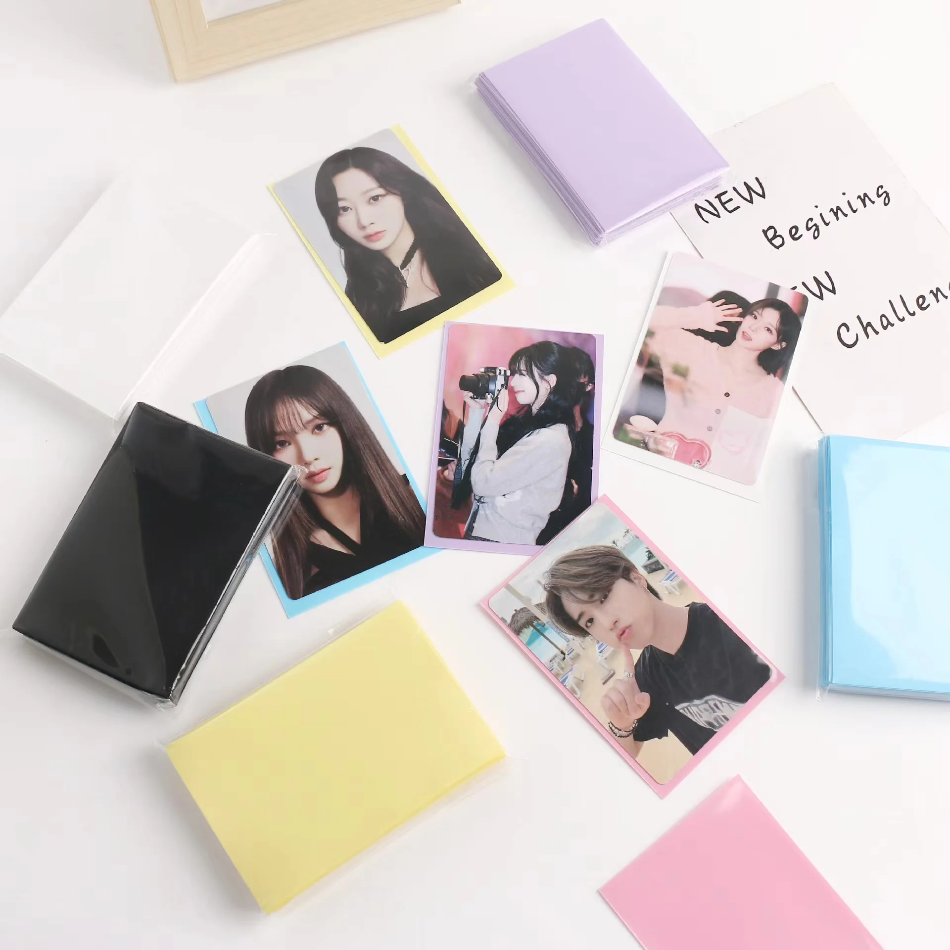 50pcs Macaron Korea 20 silk Card Sleeves frosted Acid Free CPP HARD Photocard Binder Photo Holographic Protector Film Album
50pcs Macaron Korea 20 silk Card Sleeves frosted Acid Free CPP HARD Photocard Binder Photo Holographic Protector Film Album