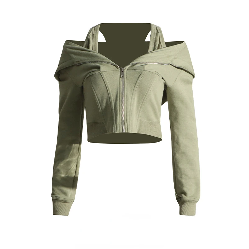 Fashionable New In Hoodies & Sweatshirts Personalized Niche Design Hoodie Sexy Fishbone Waist Two Wear Short Sweater Women
Fashionable New In Hoodies & Sweatshirts Personalized Niche Design Hoodie Sexy Fishbone Waist Two Wear Short Sweater Women