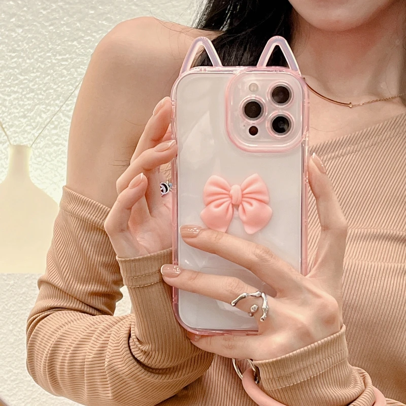 Candy Color Cute Cartoon Cat Ear Rings Lanyard Phone Case For iPhone 13 Pro Max 11 12 Pro Xs Max X Xr Shockproof TPU Soft Cover
Candy Color Cute Cartoon Cat Ear Rings Lanyard Phone Case For iPhone 13 Pro Max 11 12 Pro Xs Max X Xr Shockproof TPU Soft Cover