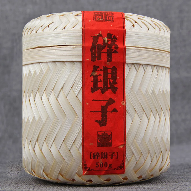 

China Yunnan Pu'er Ripe чай Yunnan Broken Silver Old чай Head Handmade Bamboo Basket 500g чай Green For Health Care