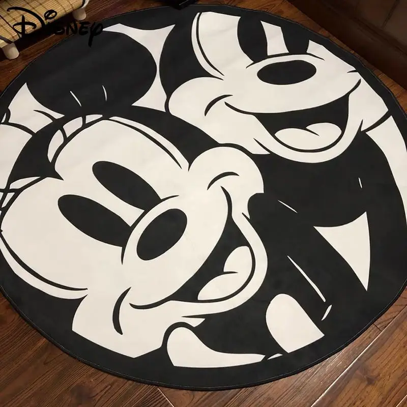 Disney Mickey Mouse Minnie Round Carpet Cute Black And White Cartoon Movie Living Room Bedroom Checkroom Study Floor Mats
Disney Mickey Mouse Minnie Round Carpet Cute Black And White Cartoon Movie Living Room Bedroom Checkroom Study Floor Mats