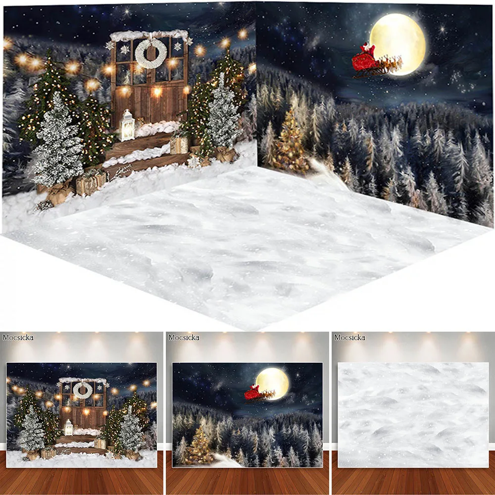 Christmas Photography Backdrops Painting Pine Background Barn Door Santa Moon Night Photoshoot Portrait Photo Props Studio Booth
Christmas Photography Backdrops Painting Pine Background Barn Door Santa Moon Night Photoshoot Portrait Photo Props Studio Booth