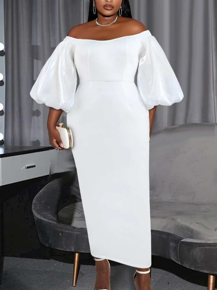 White Dress Women Summer 2023 Off Shoulder Tulle Lantern Sleeves Straight Robes Birthday Wedding Guest Bridesmaid Long Vestidos
White Dress Women Summer 2023 Off Shoulder Tulle Lantern Sleeves Straight Robes Birthday Wedding Guest Bridesmaid Long Vestidos