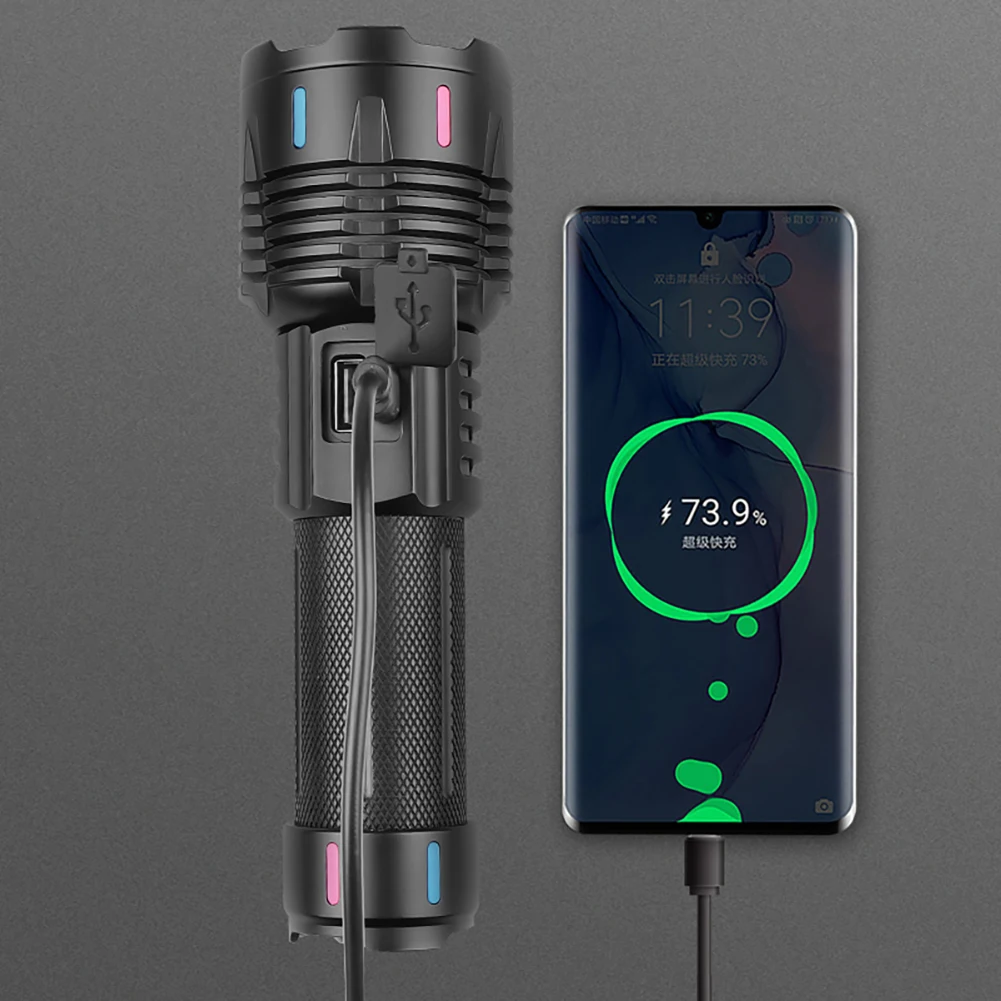 30W LED Long Distance Flashlight Portable Flash Light High Brightness Rechargeable IPX4 Waterproof for Camping Hiking Emergency
30W LED Long Distance Flashlight Portable Flash Light High Brightness Rechargeable IPX4 Waterproof for Camping Hiking Emergency