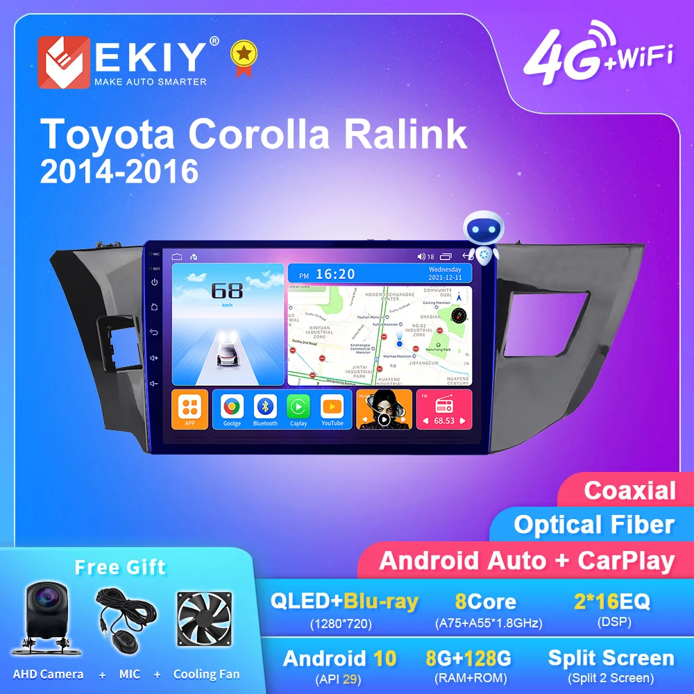 EKIY T7 QLED DSP Android Auto Radio For Toyota Corolla Ralink 2014-2016 Stereo Car Multimedia Video Player 2din Carplay GPS Navi
EKIY T7 QLED DSP Android Auto Radio For Toyota Corolla Ralink 2014-2016 Stereo Car Multimedia Video Player 2din Carplay GPS Navi