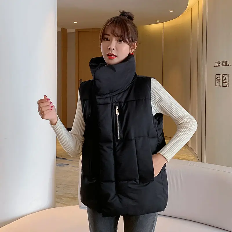 Vest Women Sleeveless Coat Spring 2022 New Waistcoat Women Jacket Short Slim Autumn Thick Warm Vests Female Coats Black Fashion
Vest Women Sleeveless Coat Spring 2022 New Waistcoat Women Jacket Short Slim Autumn Thick Warm Vests Female Coats Black Fashion