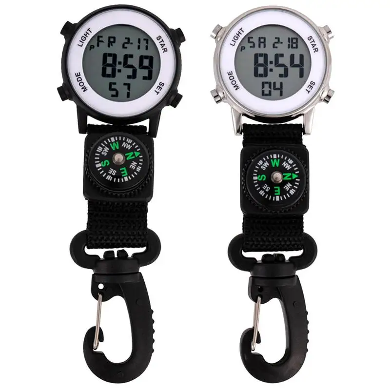 Carabiner Pocket Watch Clip On Quartz Watch Backpack Pocket Watch Day Calendar Alarm Clock Compass LED Watch Outdoor Fashion
Carabiner Pocket Watch Clip On Quartz Watch Backpack Pocket Watch Day Calendar Alarm Clock Compass LED Watch Outdoor Fashion