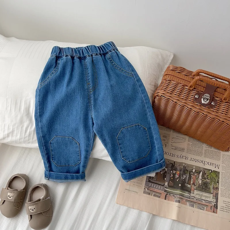 Fashion Children Boy Jeans 0-5Years Toddler Kids Girl Elastic Waist Solid Color Loose Denim Pant Trouser Outfits Autumn Clothes
Fashion Children Boy Jeans 0-5Years Toddler Kids Girl Elastic Waist Solid Color Loose Denim Pant Trouser Outfits Autumn Clothes