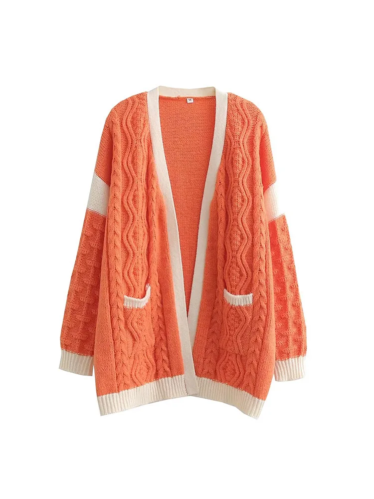 Women 2022 Autumn New Fashion color contrast Knitted Cardigan Sweater Vintage Long Sleeve Female Outerwear Chic Tops
Women 2022 Autumn New Fashion color contrast Knitted Cardigan Sweater Vintage Long Sleeve Female Outerwear Chic Tops