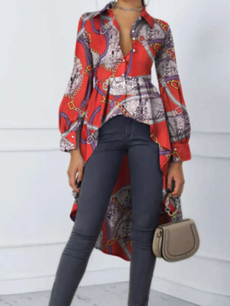 2022 Summer Fall Ladies Casual shirt Tops Fashion Printed Irregular Shirt Women Long Sleeve Lapel Elegant Single-Breasted Shirts
2022 Summer Fall Ladies Casual shirt Tops Fashion Printed Irregular Shirt Women Long Sleeve Lapel Elegant Single-Breasted Shirts