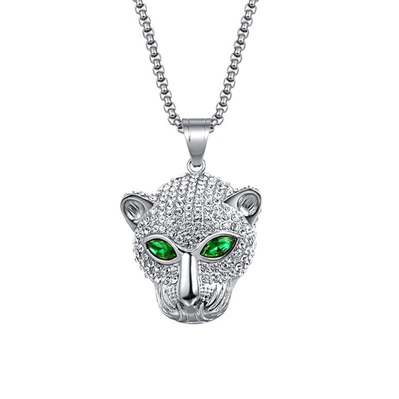 Hip hop set with green diamond eyes, leopard head pendant, trendy brand, light luxury, niche couple necklace, live streaming
Hip hop set with green diamond eyes, leopard head pendant, trendy brand, light luxury, niche couple necklace, live streaming
