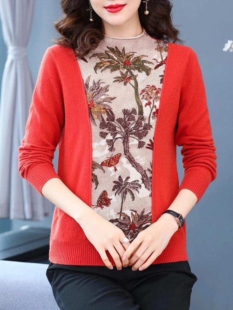 Print Sweaters Autumn Spring Soft Knit Pullover Pulls Femme Korean Fashion Casual Jumper Long Sleeve Patchwork Women Sweater
Print Sweaters Autumn Spring Soft Knit Pullover Pulls Femme Korean Fashion Casual Jumper Long Sleeve Patchwork Women Sweater