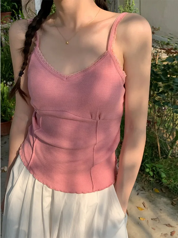 Chic Camis Summer Color Solid Casual Tank Sleeveless Lace Sweet Women Style Korean 2023 Colors Tops Tops Womens(x2780) 5
Chic Camis Summer Color Solid Casual Tank Sleeveless Lace Sweet Women Style Korean 2023 Colors Tops Tops Womens(x2780) 5