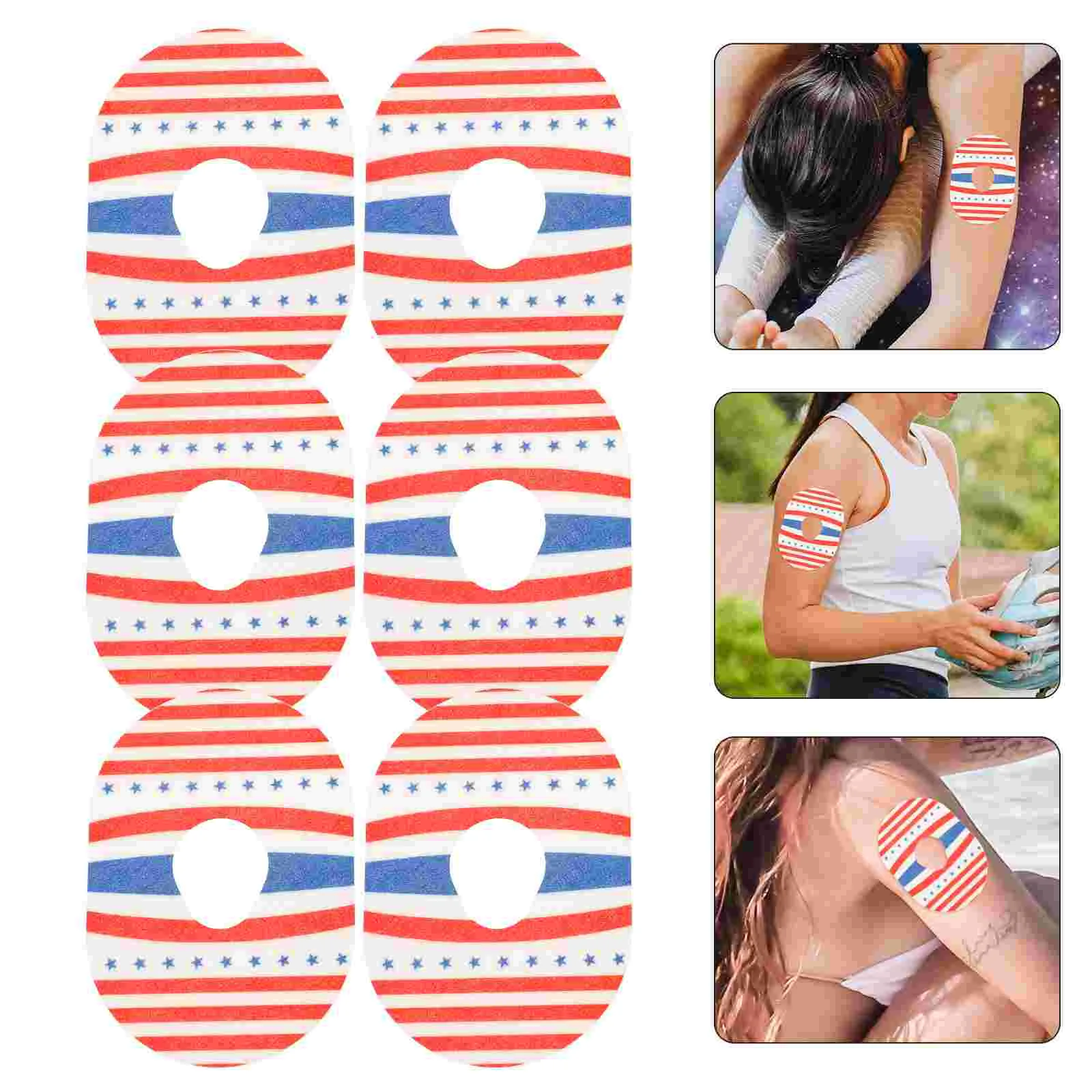 6 Pcs Adhesive Usa Flag Patches Blood Glucose Monitor Meter Sweat-proof American Non-woven Fabric Patriotic
6 Pcs Adhesive Usa Flag Patches Blood Glucose Monitor Meter Sweat-proof American Non-woven Fabric Patriotic