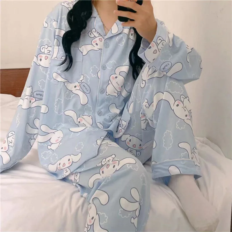 HOUZHOU Women's Pajamas Kawaii Cartoon Sleepwear Pijamas Trouser Suits Pyjama Pour Femme 2 Pieces Home Clothes Loungewear Cute
HOUZHOU Women's Pajamas Kawaii Cartoon Sleepwear Pijamas Trouser Suits Pyjama Pour Femme 2 Pieces Home Clothes Loungewear Cute