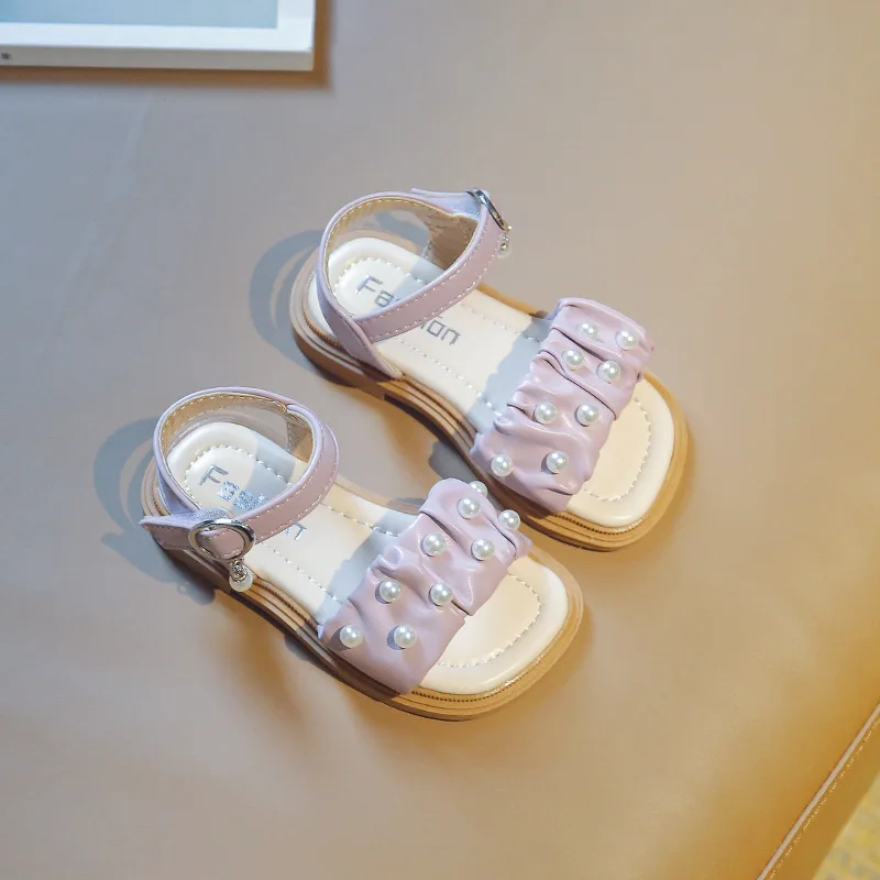 Children's Pleated Pearl PU Open Toe Sandals Casual Japanese Simple Cute Girl Summer New 2022 Kids Fashion Non-slip Beach Shoes
Children's Pleated Pearl PU Open Toe Sandals Casual Japanese Simple Cute Girl Summer New 2022 Kids Fashion Non-slip Beach Shoes