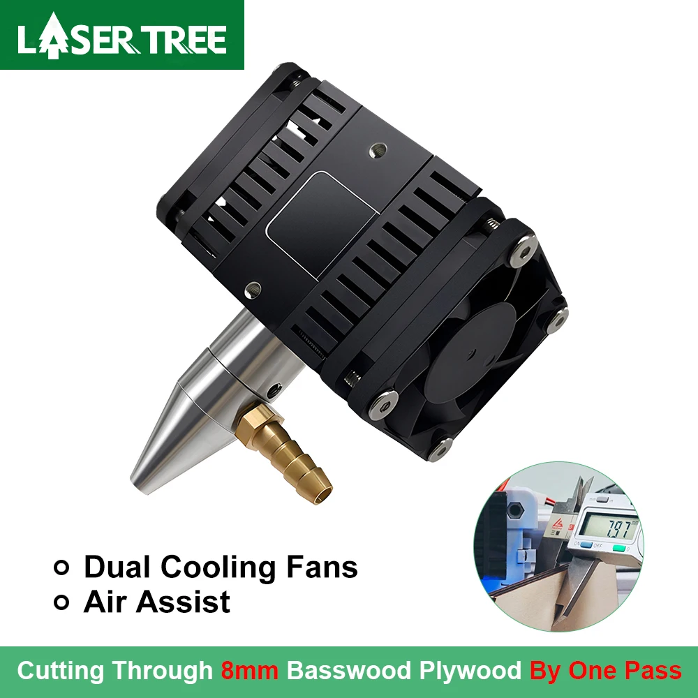 LASER TREE 80W Laser Module with Air Assist 450nm Blue Laser TTL Laser Head for Laser Engraver Wood Cutting DIY Tools
LASER TREE 80W Laser Module with Air Assist 450nm Blue Laser TTL Laser Head for Laser Engraver Wood Cutting DIY Tools