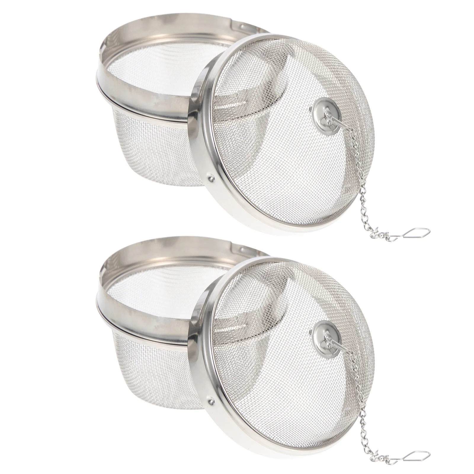 

2Pcs Multi-function Jewelry Clean Basket Stainless Steel Seasoning Infuser Balls Kitchen Soup Strainer Balls