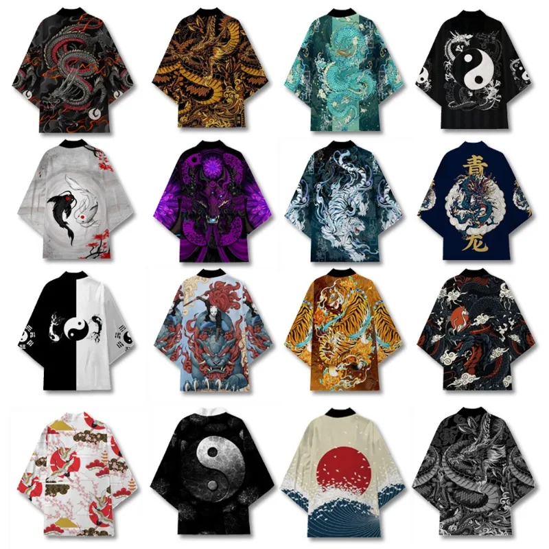 Summer Chinese Wind Dragon Totem Cloak Digital Printed Cardigan Shirt Seven-quarter Sleeve Kimono Robe
Summer Chinese Wind Dragon Totem Cloak Digital Printed Cardigan Shirt Seven-quarter Sleeve Kimono Robe