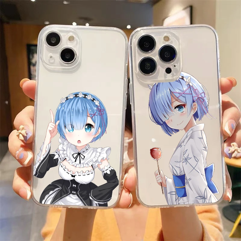 Cute Rem Angle Eyes Maid Anime Transparent Soft Phone Case For iPhone 14 13 12 11 Pro Max XS X XR SE3 7 8 Plus Shockproof Cover
Cute Rem Angle Eyes Maid Anime Transparent Soft Phone Case For iPhone 14 13 12 11 Pro Max XS X XR SE3 7 8 Plus Shockproof Cover