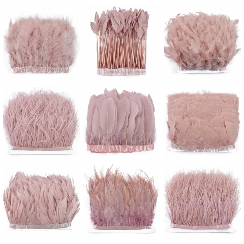2Meters Leather Pink Pheasant Feather Boa on Tape Turkey Goose Ostrich Feathers on Ribbon Fringe Trim Marabou Decor for Clothes
2Meters Leather Pink Pheasant Feather Boa on Tape Turkey Goose Ostrich Feathers on Ribbon Fringe Trim Marabou Decor for Clothes
