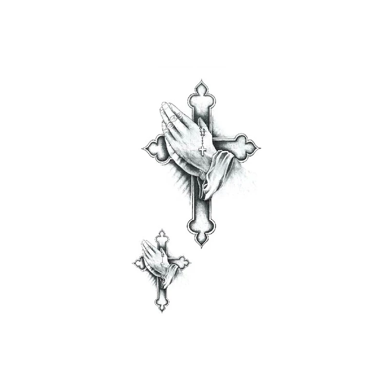 Temporary Tattoo Stickers Cross Necklace Hands Praying Fake Tatto Waterproof Tatoo Chest Neck Arm Belly Small Size for Women Men
Temporary Tattoo Stickers Cross Necklace Hands Praying Fake Tatto Waterproof Tatoo Chest Neck Arm Belly Small Size for Women Men