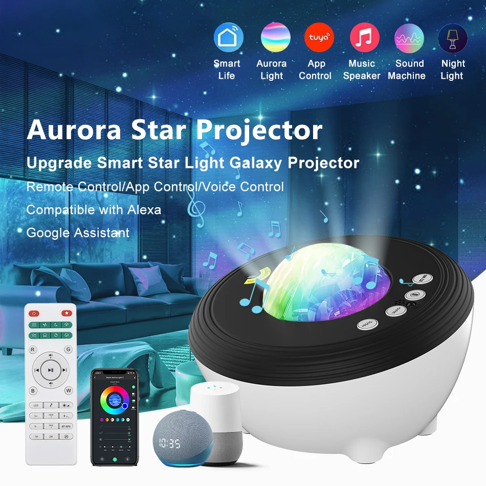 Led Night Lights Starry Sky Galaxy Aurora Projector Birthday Gift Party Bedroom Decoration Wifi Music USB Smart Atmosphere Lamps
Led Night Lights Starry Sky Galaxy Aurora Projector Birthday Gift Party Bedroom Decoration Wifi Music USB Smart Atmosphere Lamps