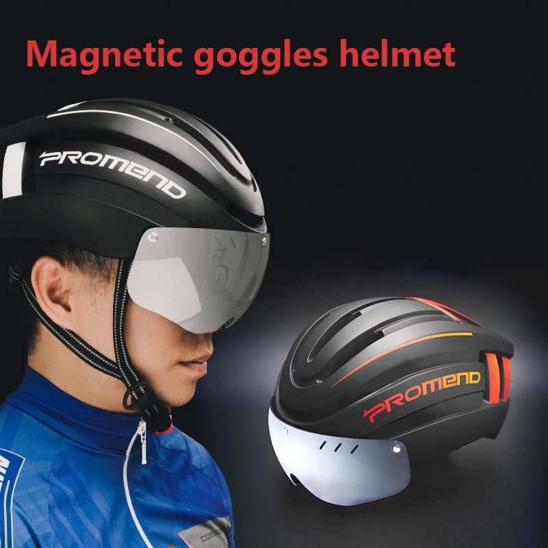 Creative with warning light PROMEND magnetic suction ventilation breathable goggles helmet H15USB rechargeable mountain bike rid
Creative with warning light PROMEND magnetic suction ventilation breathable goggles helmet H15USB rechargeable mountain bike rid