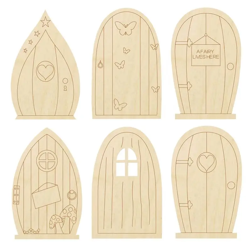 Fairy Garden Door 6PCS Wooden Fairy Garden Doors Kit For DIY Craft Kit Blank Unfinished Tooth Fairy Door Miniature Garden Door
Fairy Garden Door 6PCS Wooden Fairy Garden Doors Kit For DIY Craft Kit Blank Unfinished Tooth Fairy Door Miniature Garden Door
