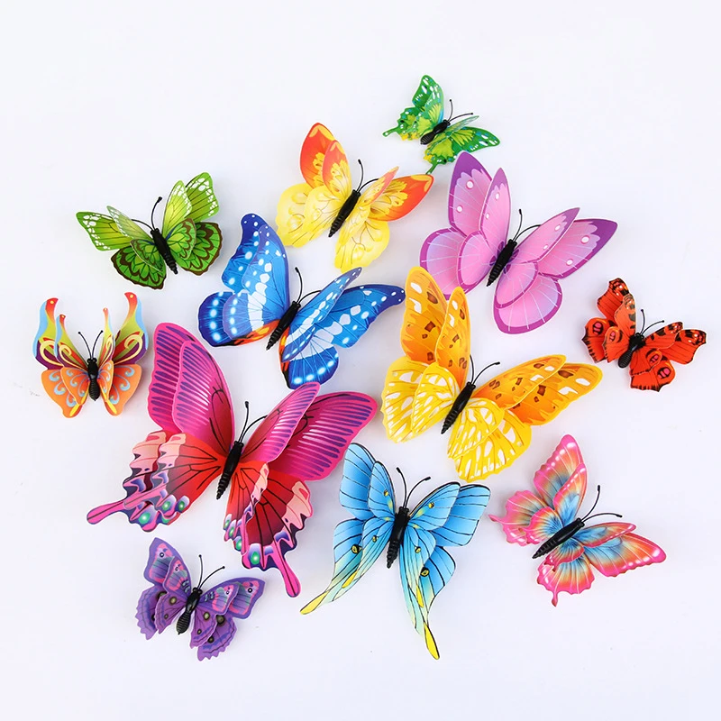12/24Pcs Double Layer Butterfly Wall Stickers Home Room Decor Butterflies for Wedding Festival Decoration Magnet Fridge Decals
12/24Pcs Double Layer Butterfly Wall Stickers Home Room Decor Butterflies for Wedding Festival Decoration Magnet Fridge Decals