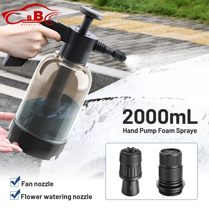 2000ml Hand Pump Foam Sprayer Hand Pressurized Sprayer 2 Litre Pressure Foam Cannon Snow Foam Nozzle Carwash Window Cleaning
2000ml Hand Pump Foam Sprayer Hand Pressurized Sprayer 2 Litre Pressure Foam Cannon Snow Foam Nozzle Carwash Window Cleaning