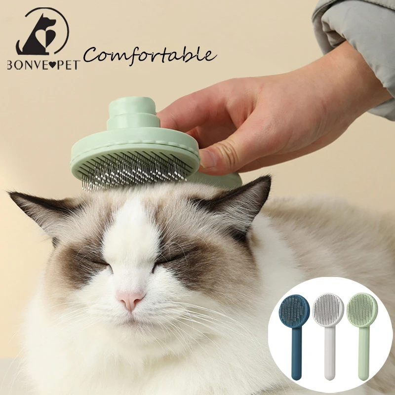 Pet Grooming Cat Comb Floating Hair Removal Goods For Cats Accessories Stainless Steel Dog Massage Brush One Button Cleaning
Pet Grooming Cat Comb Floating Hair Removal Goods For Cats Accessories Stainless Steel Dog Massage Brush One Button Cleaning
