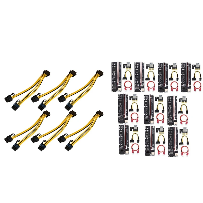10Pcs VER009S Plus PCI Express 1X To 16X Riser Card SATA 6Pin Power 0.6M USB 3.0 Cable & 6 Pcs 8 Pin Power Cord
10Pcs VER009S Plus PCI Express 1X To 16X Riser Card SATA 6Pin Power 0.6M USB 3.0 Cable & 6 Pcs 8 Pin Power Cord