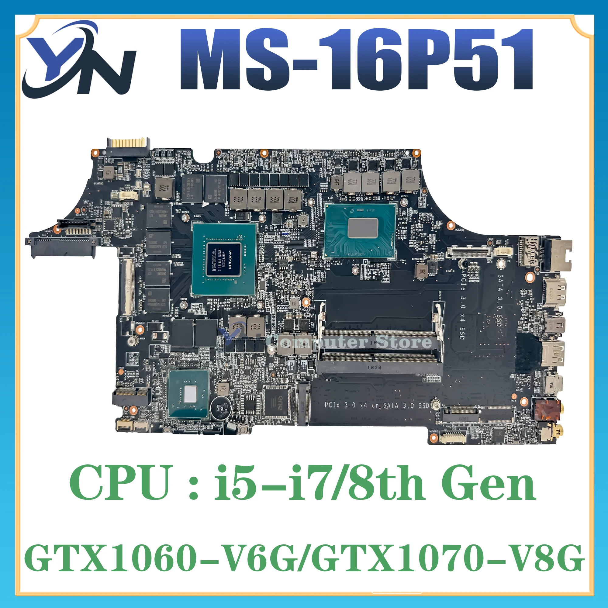 MS-16P51 Notebook Mainboard For MSI MS-16P5 GE63 Laptop Motherboard W i5-i7/8th Gen GTX1050Ti GTX1060 GTX1070 P3200 100% Test
MS-16P51 Notebook Mainboard For MSI MS-16P5 GE63 Laptop Motherboard W i5-i7/8th Gen GTX1050Ti GTX1060 GTX1070 P3200 100% Test