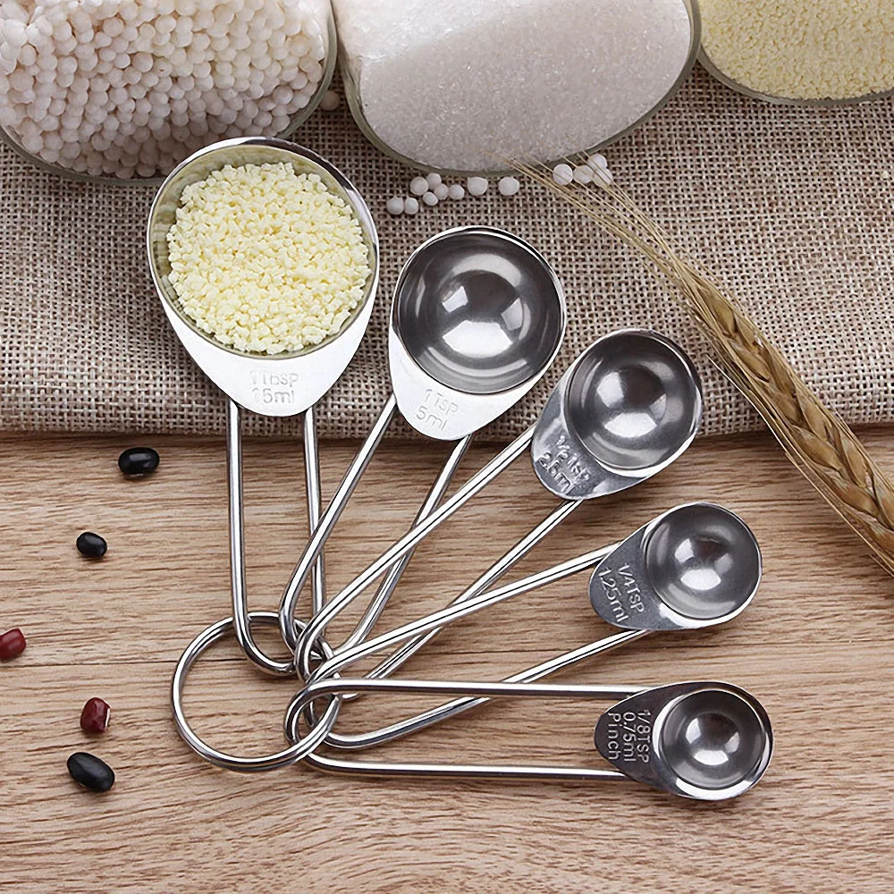 Stainless Steel Measuring Spoon 5 Piece Set Baking Measuring Spoon Coffee Milk Powder Weighing Spoon Seasoning Spoon Set
Stainless Steel Measuring Spoon 5 Piece Set Baking Measuring Spoon Coffee Milk Powder Weighing Spoon Seasoning Spoon Set
