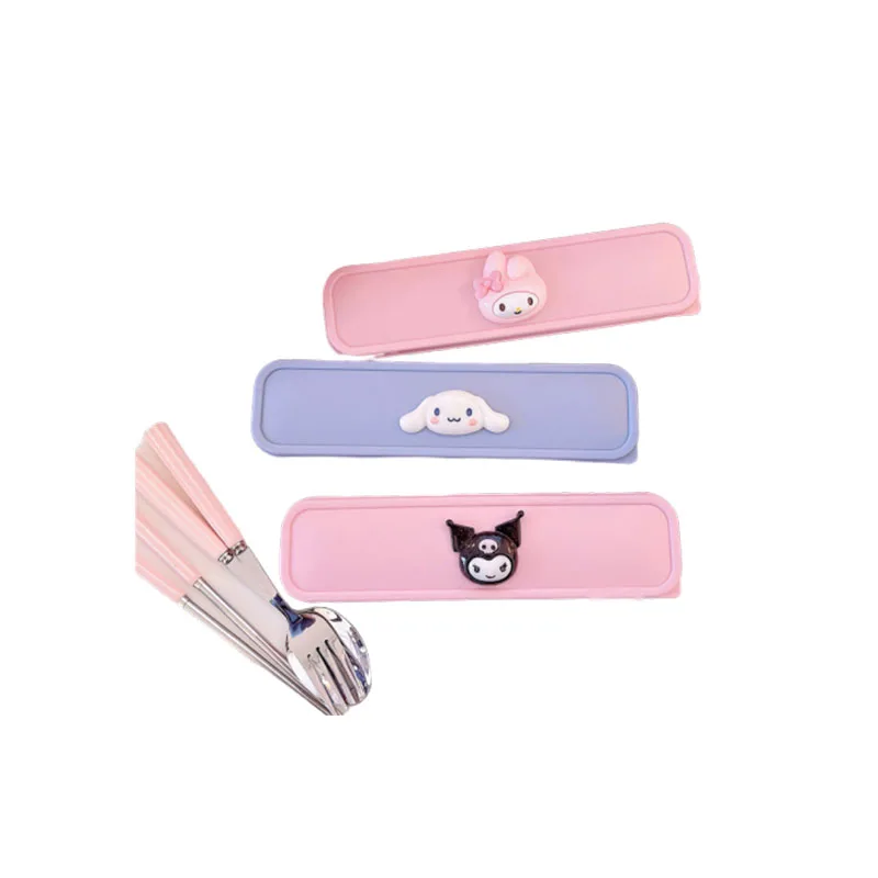 Kawaii Anime Cinnamorol Mymelody Kuromi Ceramics Stainless Steel Portable Student Tableware Three-Piece Set Birthday Present
Kawaii Anime Cinnamorol Mymelody Kuromi Ceramics Stainless Steel Portable Student Tableware Three-Piece Set Birthday Present