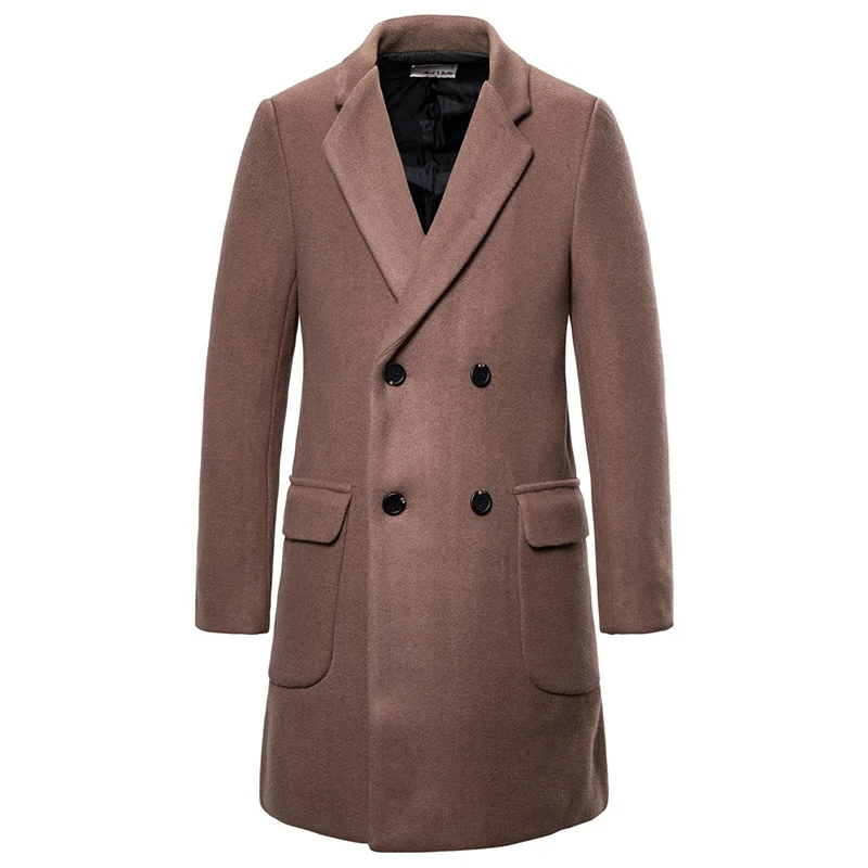 Winter Wool Coat Men Double Breasted Long Trench Coat New Casual Thick Pea Coat Men Woolen Jacket abrigo hombre
Winter Wool Coat Men Double Breasted Long Trench Coat New Casual Thick Pea Coat Men Woolen Jacket abrigo hombre
