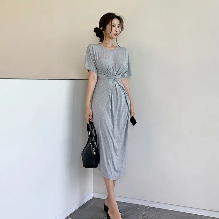 원피스 Korean Fashion Women's Summer Dress With Short Sleeve Folds Elegant Dresses For Women Chic Vetement Vemme Vestido Midi Mujer
원피스 Korean Fashion Women's Summer Dress With Short Sleeve Folds Elegant Dresses For Women Chic Vetement Vemme Vestido Midi Mujer