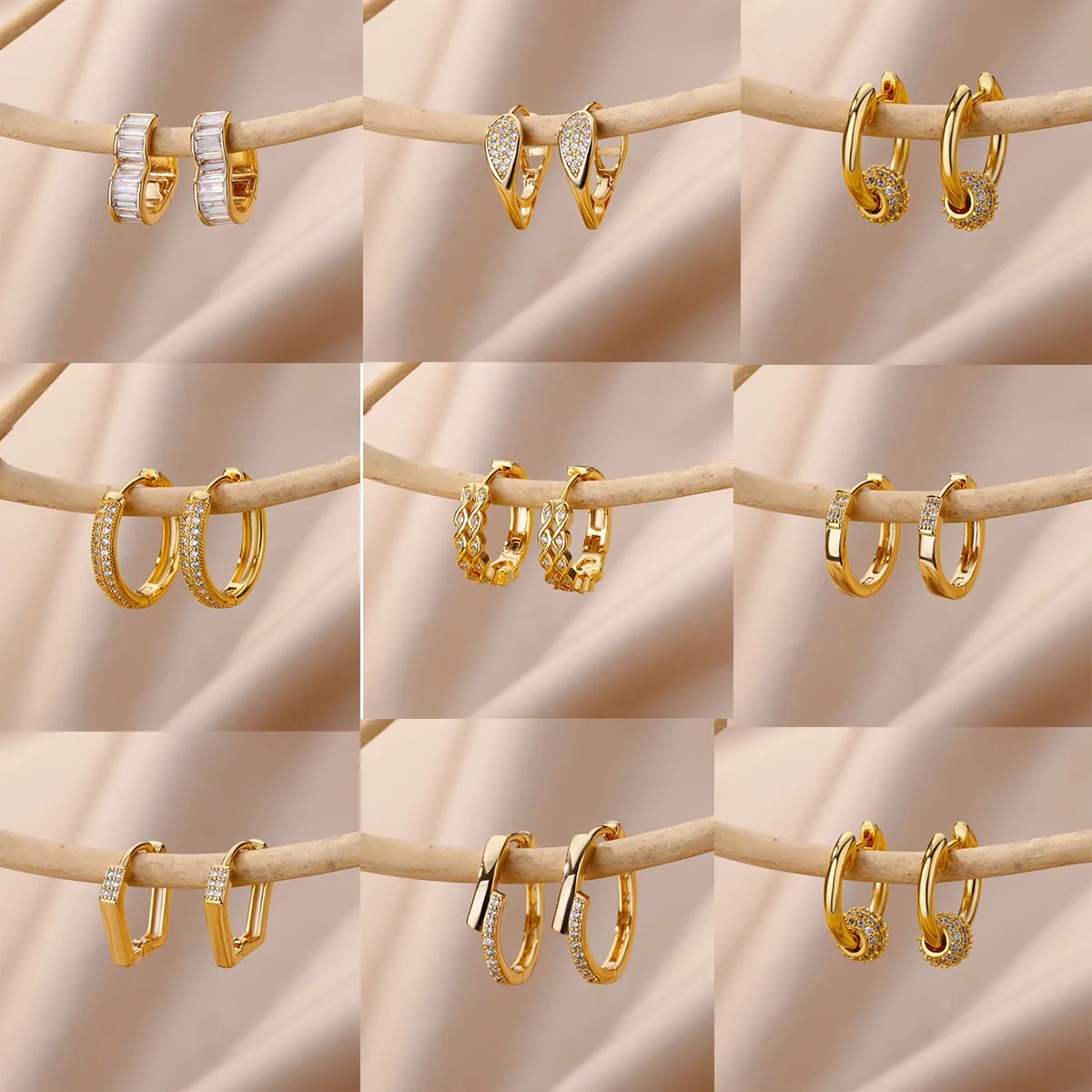 Stainless Steel Gold Color Hoop Earrings For Women Fashion Open Adjustable Heart Zircon Earrings Wedding Party Jewelry 2023 Gift
Stainless Steel Gold Color Hoop Earrings For Women Fashion Open Adjustable Heart Zircon Earrings Wedding Party Jewelry 2023 Gift