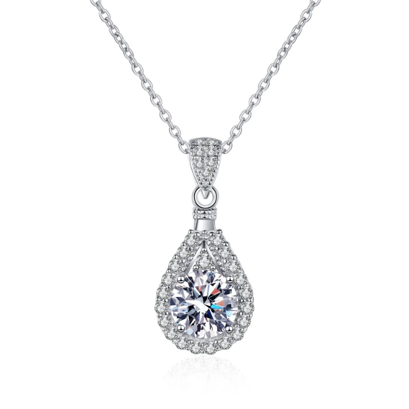 S925 Sterling Silver Pendant Necklace 2ct Carat Moissanite WaterDrop Choker Chain Women Fine Jewelry Drop Shipping
S925 Sterling Silver Pendant Necklace 2ct Carat Moissanite WaterDrop Choker Chain Women Fine Jewelry Drop Shipping