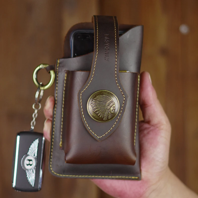 Handmade pure cowhide mobile phone bag, waist bag, men's work cigarette case, mobile phone key bag, belt and waist bag.
Handmade pure cowhide mobile phone bag, waist bag, men's work cigarette case, mobile phone key bag, belt and waist bag.