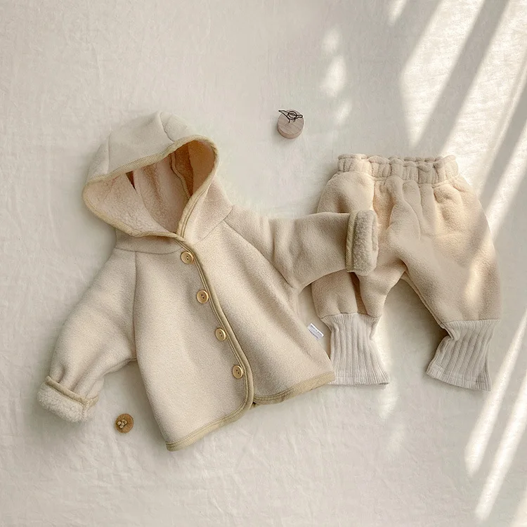 Winter New Baby Outfits Kid Girl Hooded Coat Set Toddler Boy Solid Long Sleeve Tops+ Haren Pants 2pcs Suit Infant Jacket Suits
Winter New Baby Outfits Kid Girl Hooded Coat Set Toddler Boy Solid Long Sleeve Tops+ Haren Pants 2pcs Suit Infant Jacket Suits
