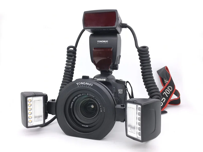 

Yongnuo YN24EX E TTL Twin Lite Macro Flash Speedlite for Canon Cameras with Dual 2pcs Flash Head + 4pcs Adapter Rings