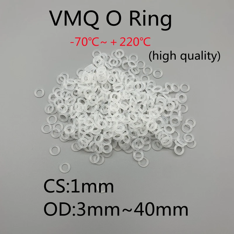 10/50pcs VMQ White Silicone Ring Gasket CS 1mm OD 3 ~ 40mm Food Grade Waterproof Washer Rubber silicone gasket rubber o-ring
10/50pcs VMQ White Silicone Ring Gasket CS 1mm OD 3 ~ 40mm Food Grade Waterproof Washer Rubber silicone gasket rubber o-ring