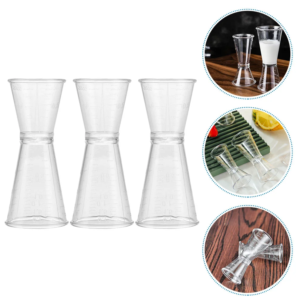 3 Pcs Double Head Plastic Double-ended Measuring Cup Bar Supplies Jigger Cocktail Shaker
3 Pcs Double Head Plastic Double-ended Measuring Cup Bar Supplies Jigger Cocktail Shaker