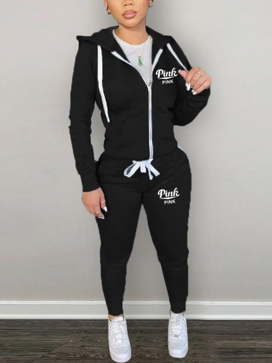 LW Letter Print Kangaroo Pocket Tracksuit Set Hooded Collar Long Sleeve Jacket+Drawstring Casual Pencil Pants Two Piece
LW Letter Print Kangaroo Pocket Tracksuit Set Hooded Collar Long Sleeve Jacket+Drawstring Casual Pencil Pants Two Piece