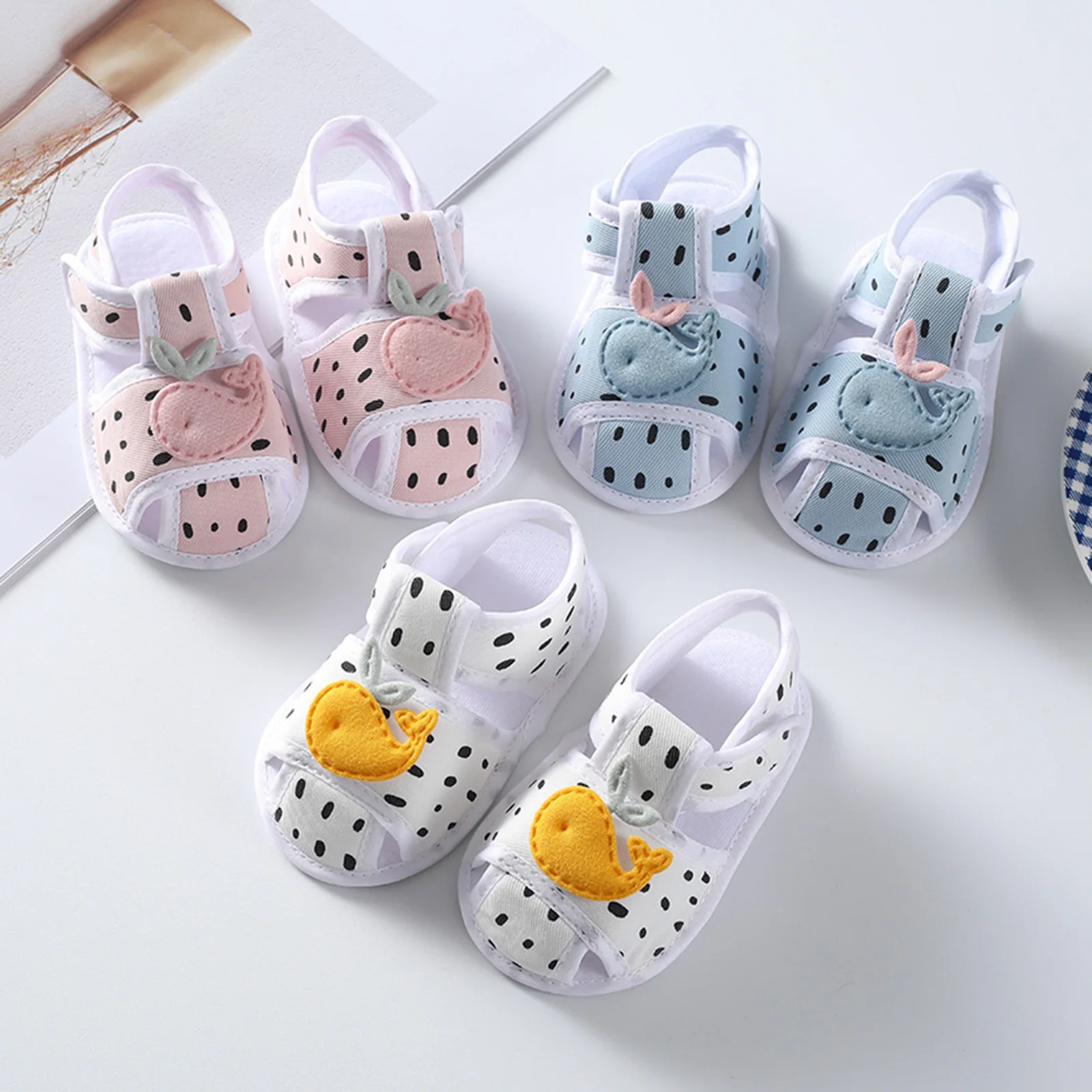 Infant Baby Boy Girl Summer Sandals Cute Cotton Whale Pattern Shoes Indoor Prewalker Toddler Soft Sole Crib Toddler First Walker
Infant Baby Boy Girl Summer Sandals Cute Cotton Whale Pattern Shoes Indoor Prewalker Toddler Soft Sole Crib Toddler First Walker