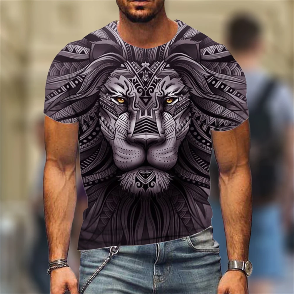 Lion Fighting Beast, Fierce Beast, Lion Wolf 3D New Summer Men's T-shirt Large Short Sleeve Polyester Design Black and White XS-
Lion Fighting Beast, Fierce Beast, Lion Wolf 3D New Summer Men's T-shirt Large Short Sleeve Polyester Design Black and White XS-